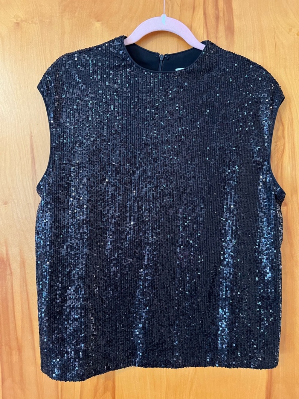 Calvin Klein Black Sequin Sleeveless Tank